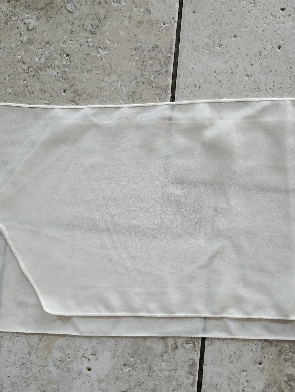 Elegant Cream Sheer Silk Scarf/Head Scarf 8x86 Inches